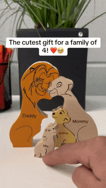 Personalized Lion Family Puzzle