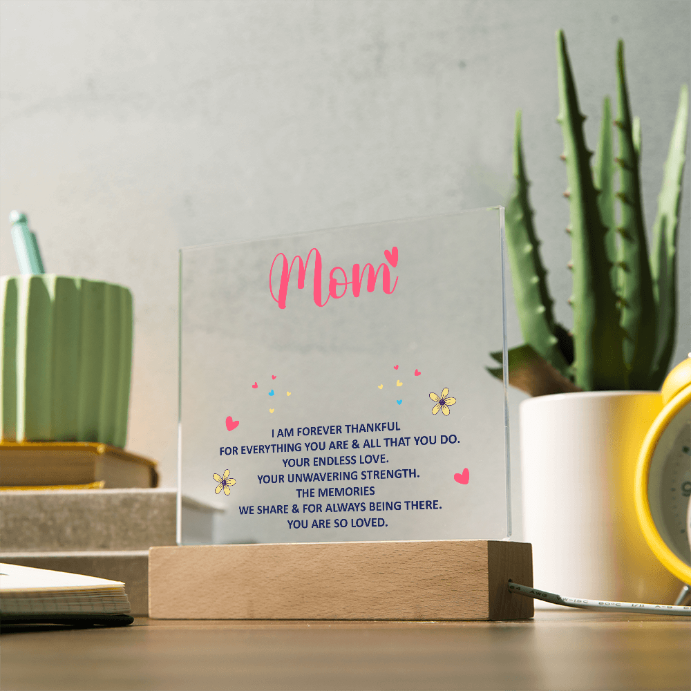 Andenken-Acryl-Paket – Mama – Ich bin für immer dankbar
