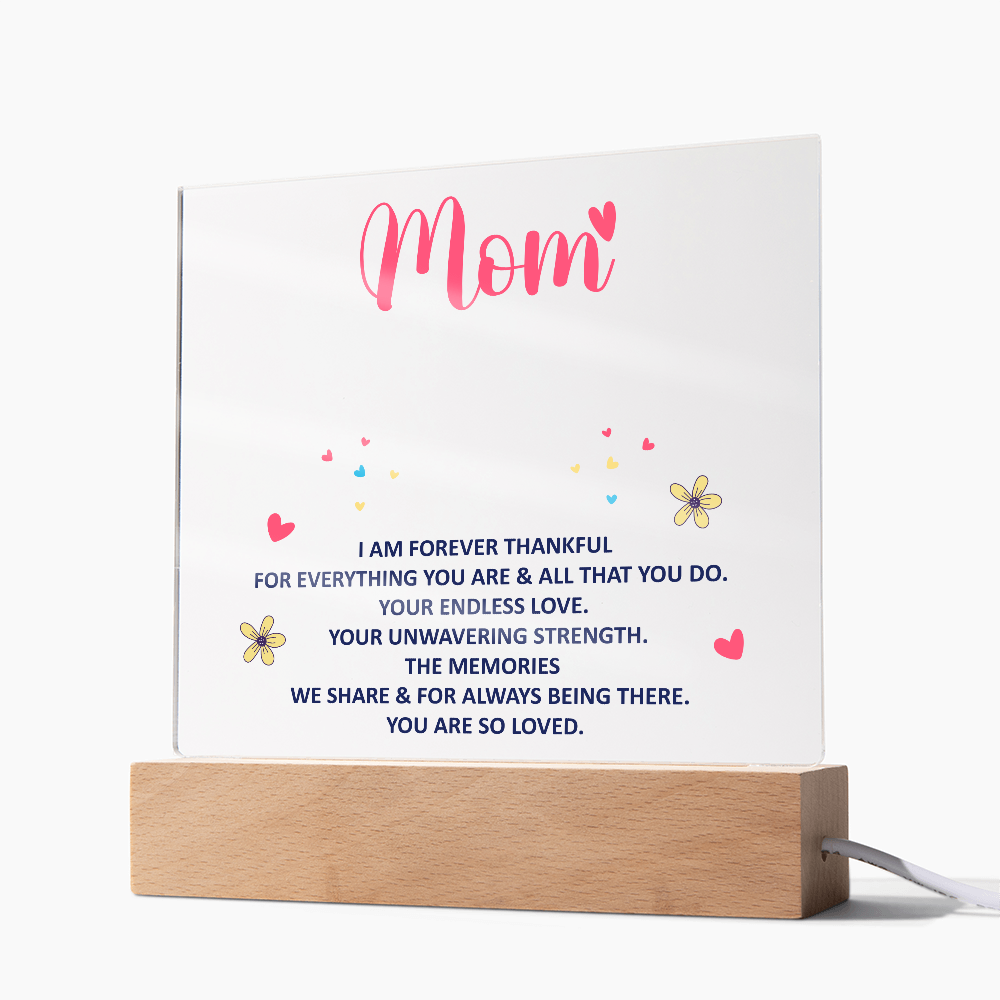 Andenken-Acryl-Paket – Mama – Ich bin für immer dankbar