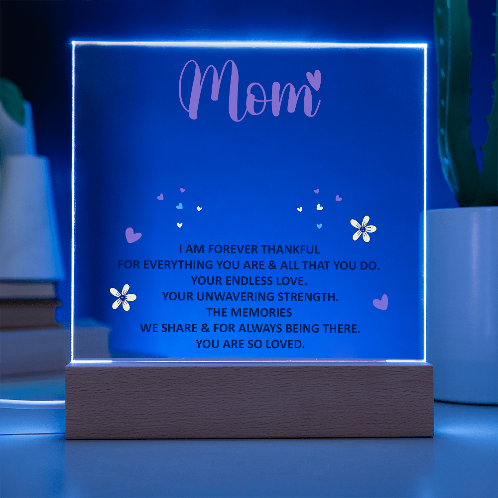Andenken-Acryl-Paket – Mama – Ich bin für immer dankbar