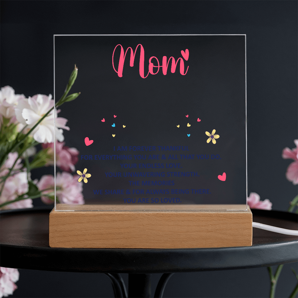 Andenken-Acryl-Paket – Mama – Ich bin für immer dankbar