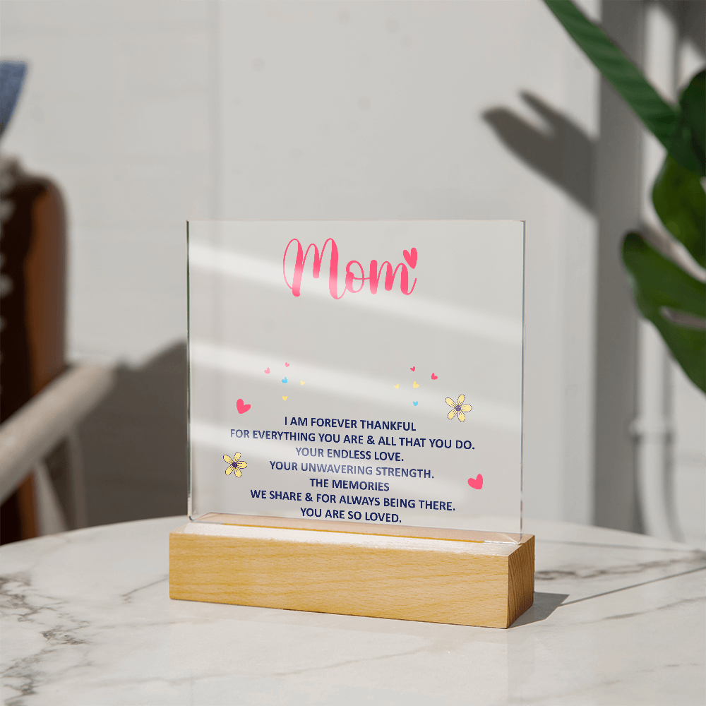 Andenken-Acryl-Paket – Mama – Ich bin für immer dankbar