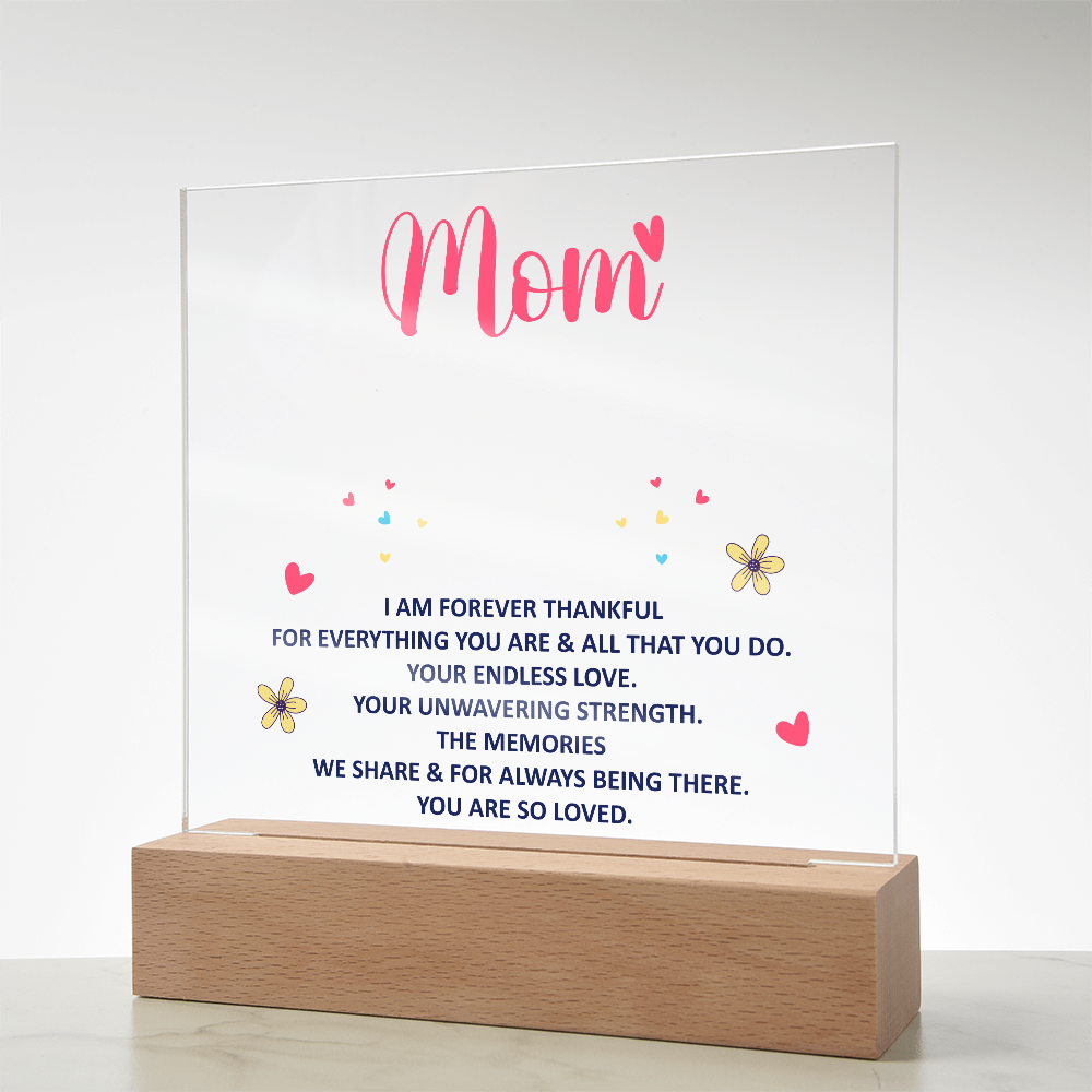 Andenken-Acryl-Paket – Mama – Ich bin für immer dankbar
