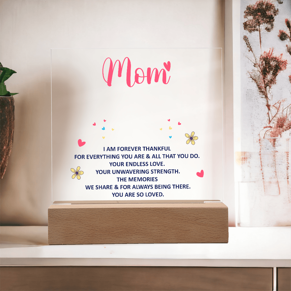 Andenken-Acryl-Paket – Mama – Ich bin für immer dankbar