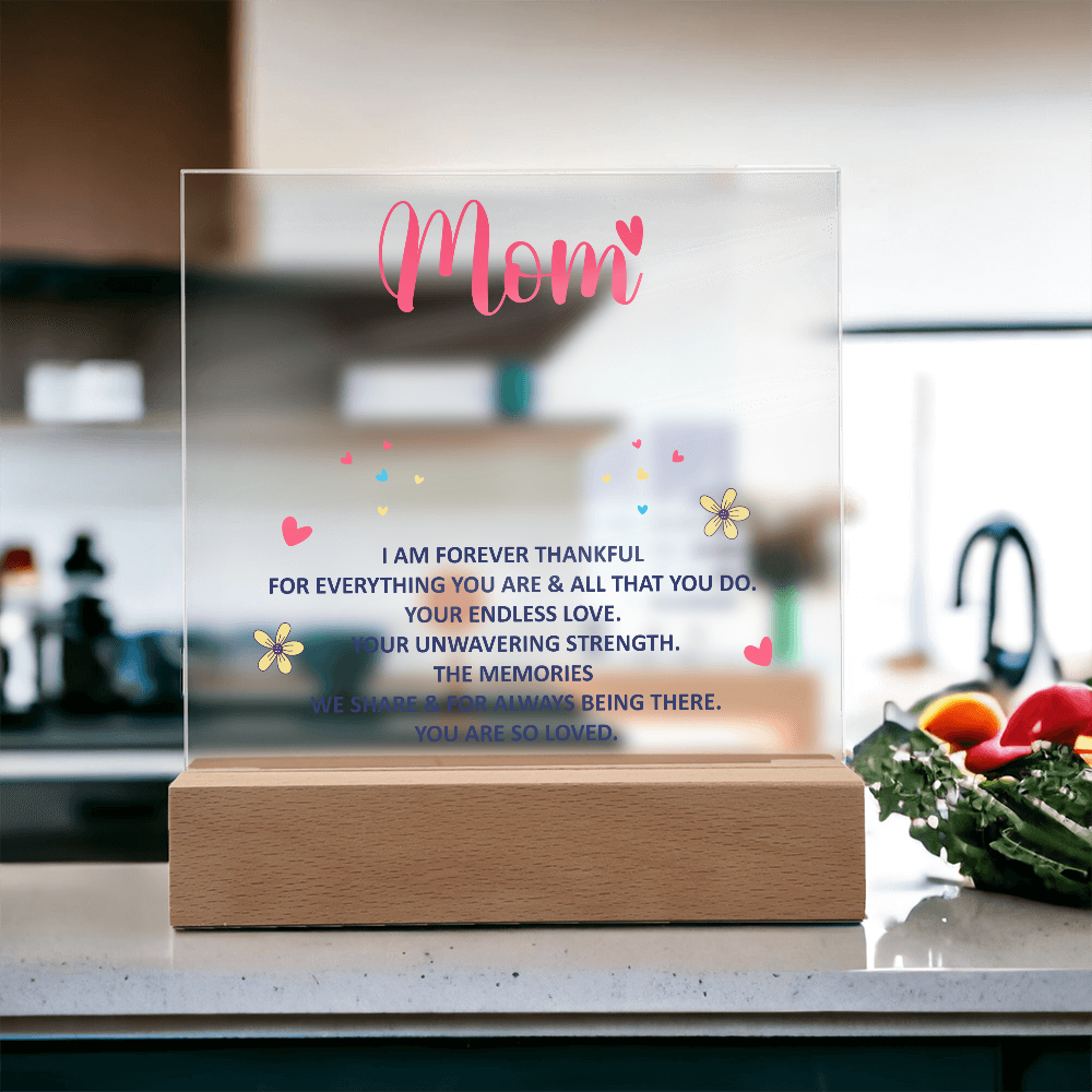 Andenken-Acryl-Paket – Mama – Ich bin für immer dankbar