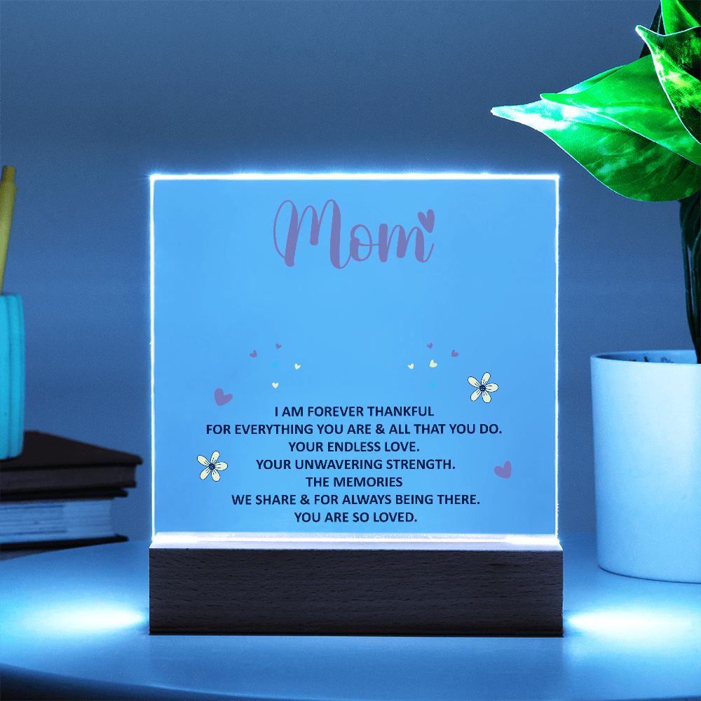 Andenken-Acryl-Paket – Mama – Ich bin für immer dankbar