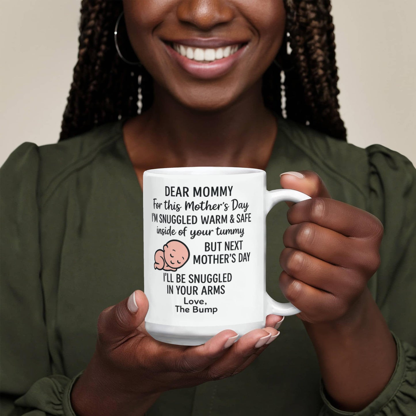 Querida mami, estoy acurrucada aquí hasta el próximo Día de la Madre Taza de Café