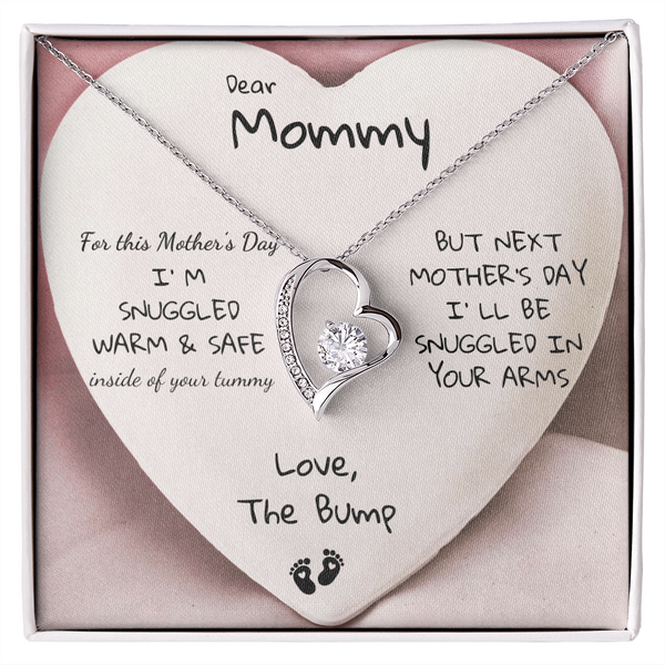 Herzliches Babybauch-Halsketten-Geschenk