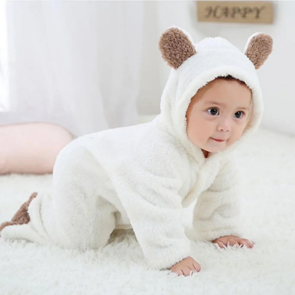 Kuscheliger Winter-Baby-Tier-Strampler