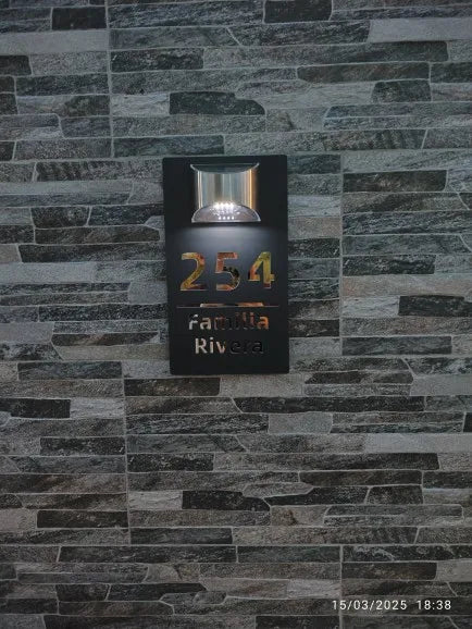 Solar Glow House Number Sign