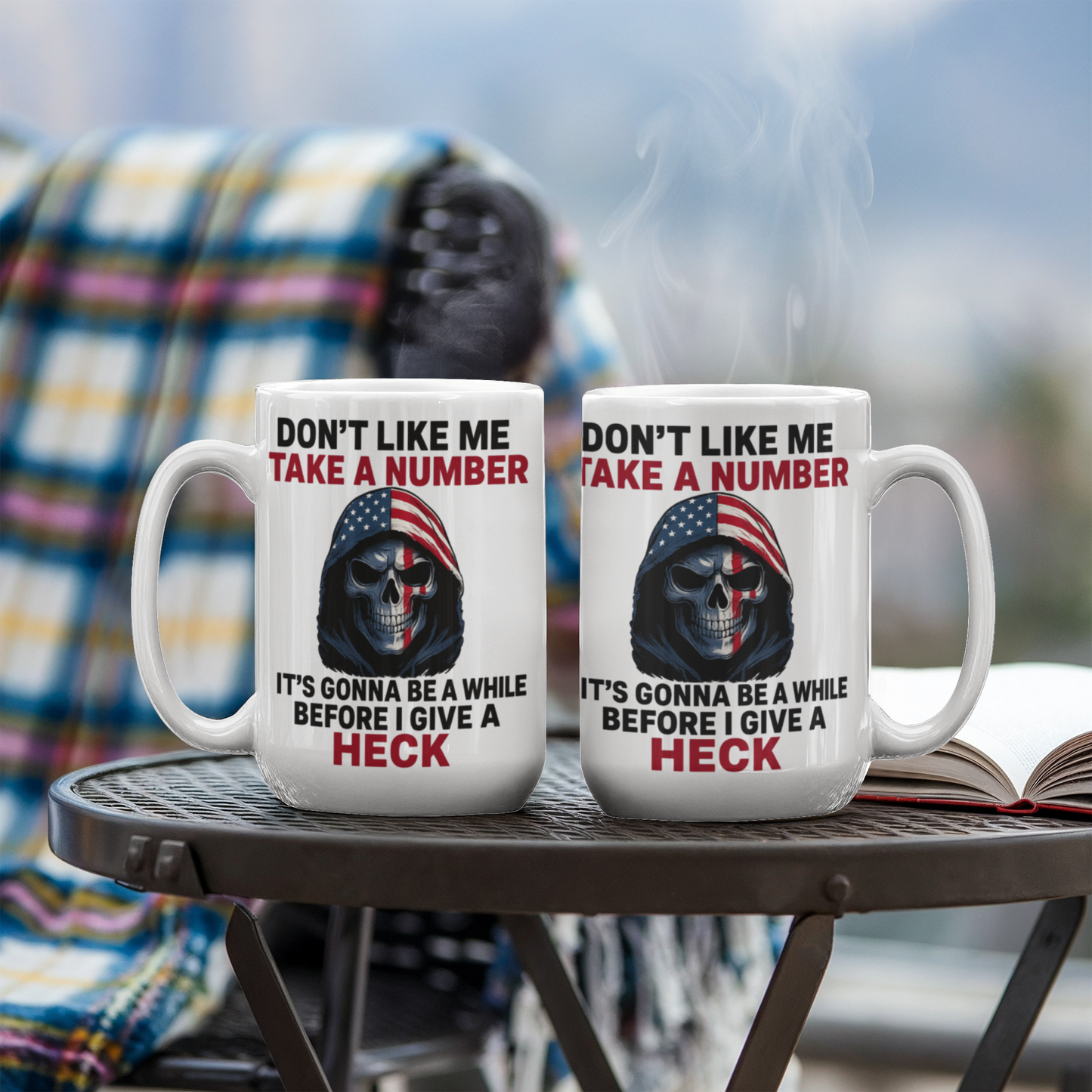 No me agradas Toma un número, pasará un tiempo antes de que me importe un carajo Taza