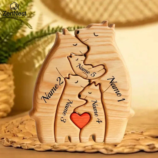 Heartfelt Bear Family Puzzle Gift