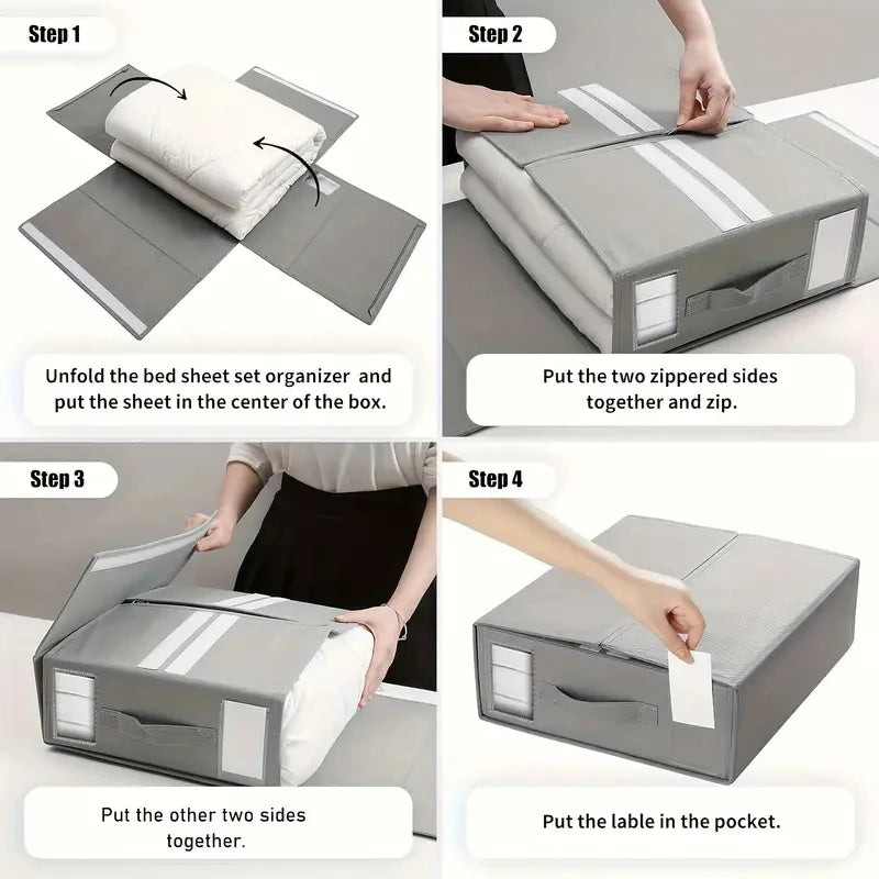 Einfache Bettlaken-Organizer-Box