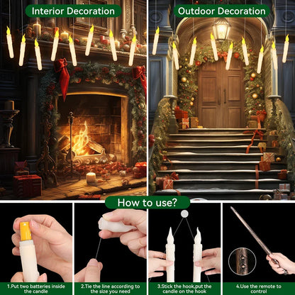 Juego de velas LED flotantes mágicas