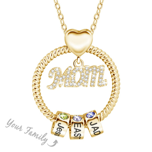 Custom Mom Birthstone Necklace