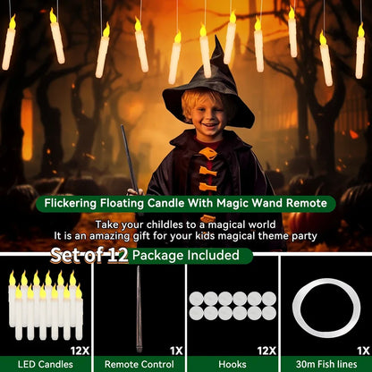Juego de velas LED flotantes mágicas